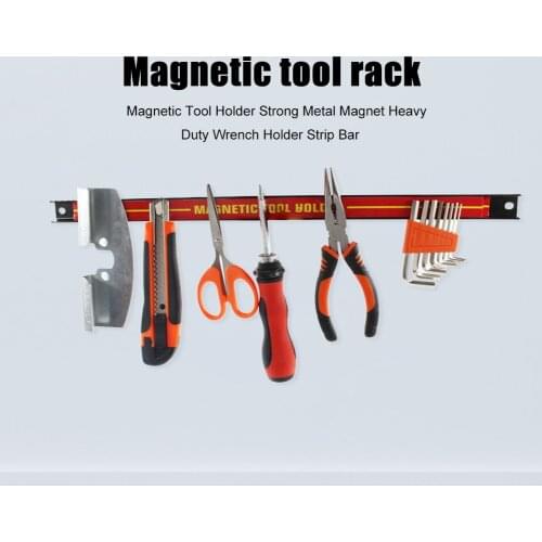 Magnetic Tool Holder Strong Metal Magnet Heavy Duty Wall Holder Strip for Screwdriver Wrench Storage Organizer