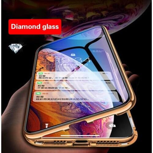360 Full Cover Magnetic Protection Case For iphone 12Pro 11Pro Max XR XS 6 7 8 Plus Double-sided Tempered Glass Cover Shockproof