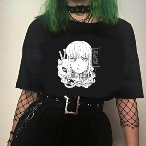 Fashion Clothes Summer T-shirt Demon Slayer T Shirt Women Men Cool Kimetsu No Yaiba T-shirt Japanese Anime Casual Tshirt