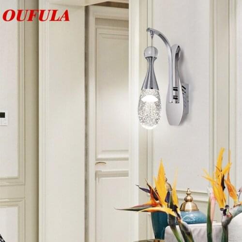 OUFULA Indoor Wall Lamps Fixture Crystal Modern LED Sconce Contemporary Creative Decorative For Home Foyer Corridor Bedroom