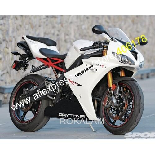 For TRIUMPH Daytona 675 09 10 11 12 Body Kit 2009-2012 White Black Motorcycle Fairing For Sale (Injection Molding)
