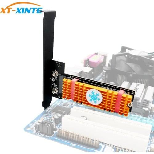 PCI express 4x to M Key Adapter 2Pcs Profile Bracket with HeatSink for NGFF SSD Expansion Card Thermal Pad for 2242 2260 2280