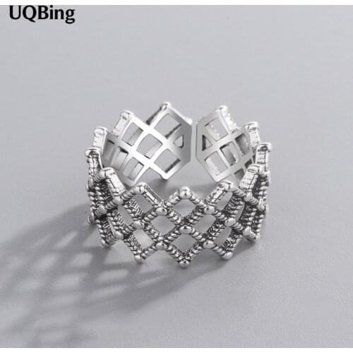 925 Sterling Silver Fashion Personality Spider Web Open Adjustable Rings Wholesale Fine Jewelry Gifts