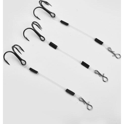 Line Group Fishing Hook High Carbon Treble Hooks Super Sharp Solid Size Triple Barbed Steel Fishing Bass Lure Long Treble Hook