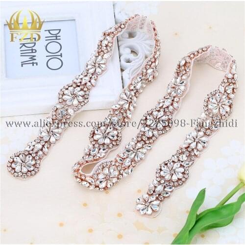 10 Yards Wedding Rhinestones Crystal Trim Yard Rose/Gold Claw Shiny Rhinestone Appliques Trimming For Dress Bridal Motif Yards