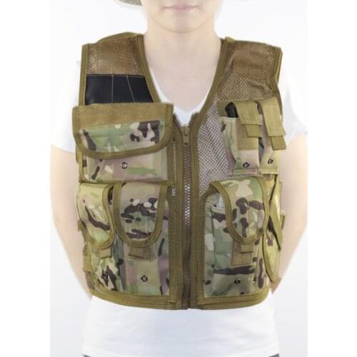 Outdoor Multi-Pocket Tactical Mesh Vest Military Hunting Jacket Adjustable Size Hunting Clothes