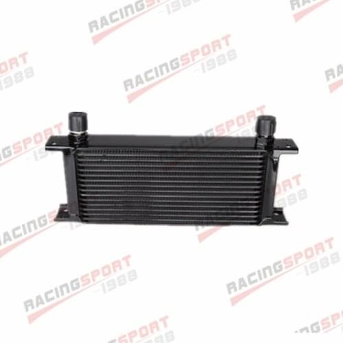 Universal 16 Row -10AN AN-10 AN 10 Engine Transmission Oil Cooler Black