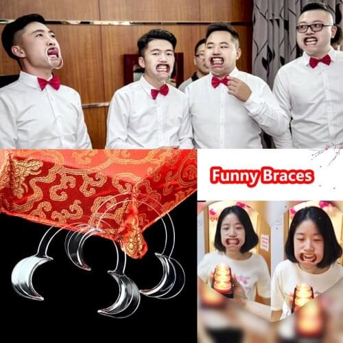 The Whole Person Funny Toy Mouth Extender Braces Blowing Candles Wedding Games Funny Must Practical Jokes (5 Pcs For One Sale)