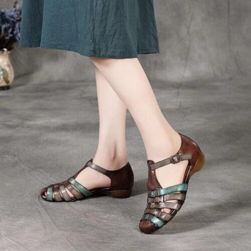 Woman Sandals Summer Shoes Vintage Wedge Sandals Casual Sewing Women Shoes Female Ladies Platform Retro Sandalias Plus Size