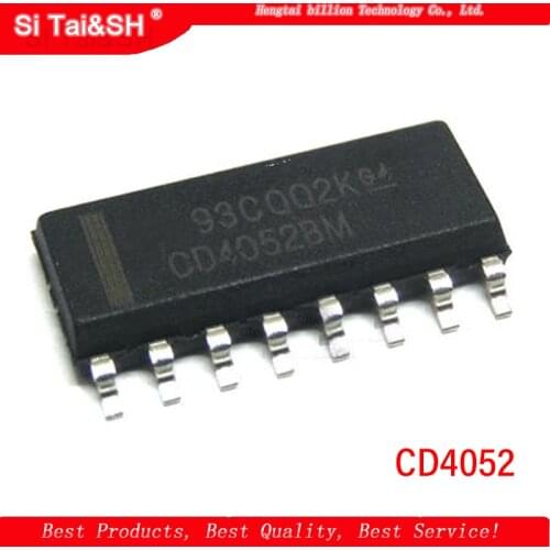 10PCS/Lot CD4052 HEF4052 cd4052 hef4052 CD4052BE 4052 SMD Chip SOP-16 Wholesale