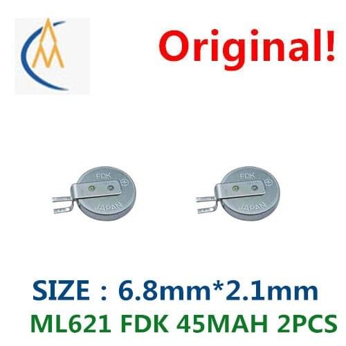 2PCS ML621 - TZ1 ML621S charging 5.5 mAh/DN 3 v button lithium battery MS621FE - FL11E FDK memory information storage