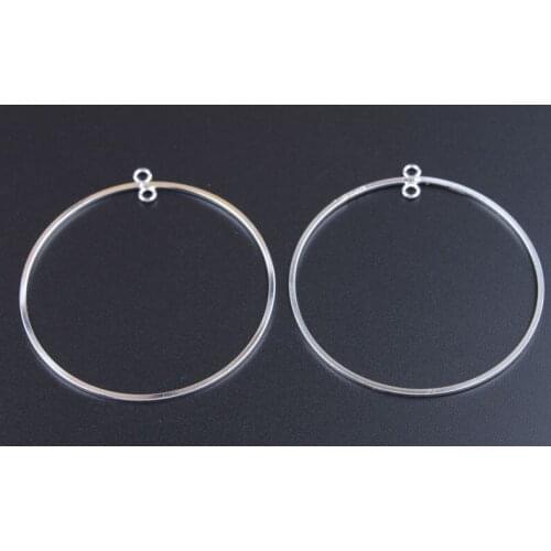 20Pcs Fashion Alloy Metal 43mm Round Earrings Hoops FREE SHIPPING