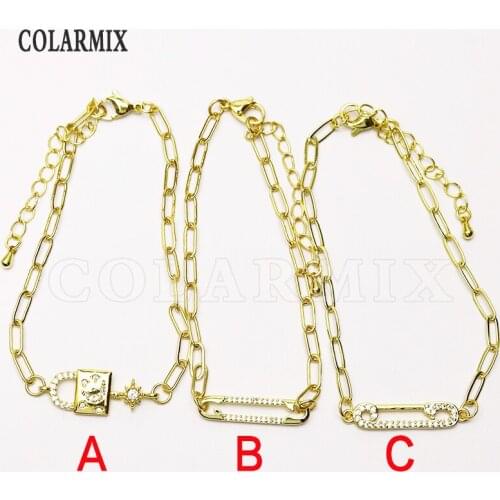 4 Pieces New design Bracelet Handmade Slim chain bangle jewelry metal chain Bracelet gift for lady Fashion Jewelry Bangle 8192