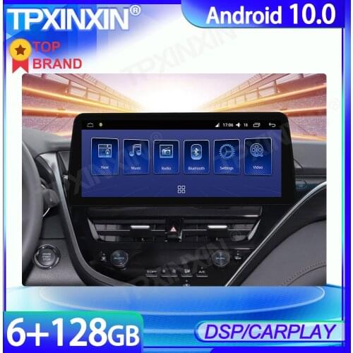 6+128GB 12.3inch Android 10 Radio For Toyota Camry 2021+ Car Multimedia Player GPS Navigation Stereo Tape Recorder DSP