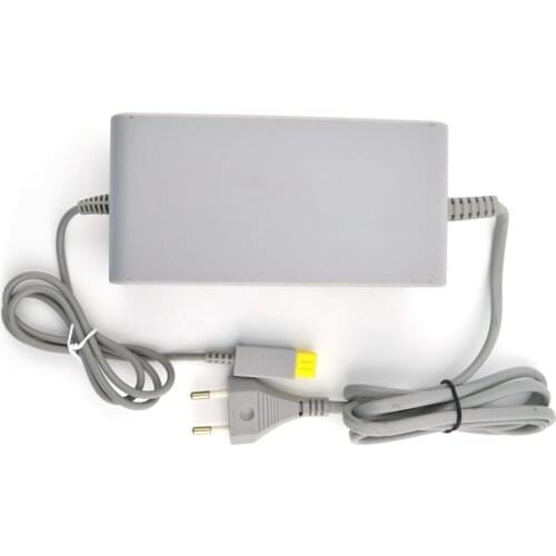 50PCS a lot EU Plug 100-240 Power Supply AC Charger Adapter Cable for Nintendo Wii U WiiU Game Console/host Gamepad/Pad