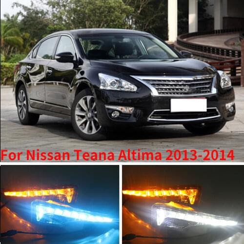 CAPQX For Nissan Teana Altima 2013 2014 LED Daytime Running Light Turning Signal Lamp DRL Day Light Front Bumper Fog Light Lamp