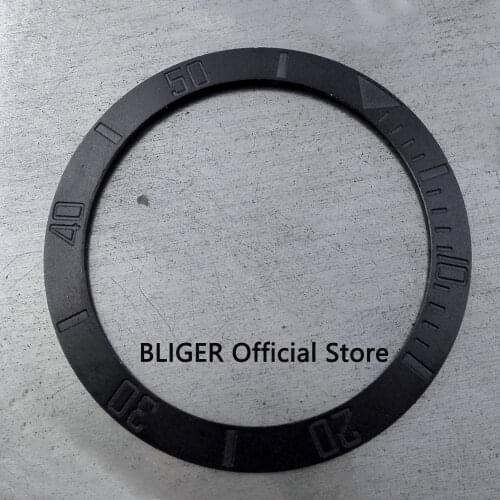 38mm brushed black ceramic bezel insert fit 40mm watch case SUB Automatic watch mens watch made by BLIGER factory BB13