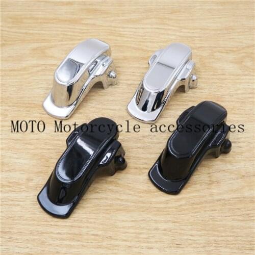 Black&Chrome Rear Frame Axle Covers Plastic For Harley Dyna Models FXD 2006-2016 FXDB 07-15 FXDL FXD