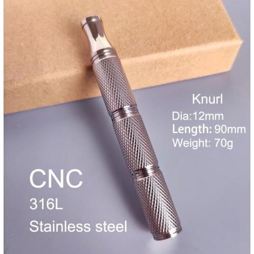 Dscosmetic Knurl 316L stainless steel safety razor handle