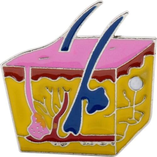 Enamel Blood Capillary Brooch Capillaries Heart Biology Lapel Pin Doctor Nurse Pin Accessory