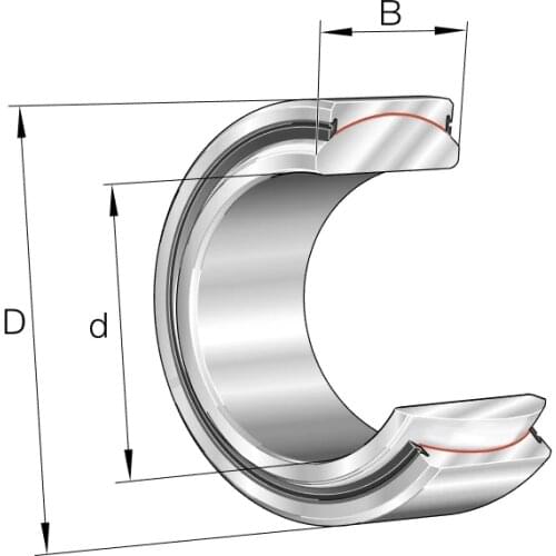 1pcs GE40UK-2RS GE40 40X62X28X22 MOCHU Seal Radial Spherical Plain Bearing Requiring Maintenance-free Joint Bearing