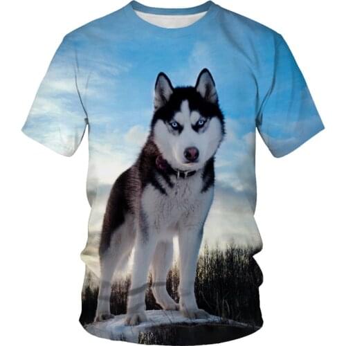 Men and women T-shirt fashion 3D printing cute animal pattern fashion casual sports T-shirt short sleeve O-neck breathable