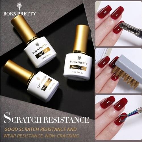 BORN PRETTY 7ml Function Gel Set Super Top Coat Gel Nail Polish Set Combinations Transparent Soak Off Nail Art Gel Varnish