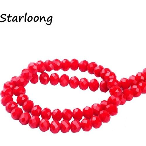 71pcs/lot 8mm Wholesale Rondelle Faceted Crystal Porcelain Glass Ball Loose Spacer Beads for DIY jewelry making