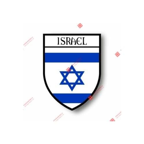 Interesting Stickers Decal Souvenir Vinyl Car Shield City Flag World Crest Israel Car Window Body Decorative Stickers
