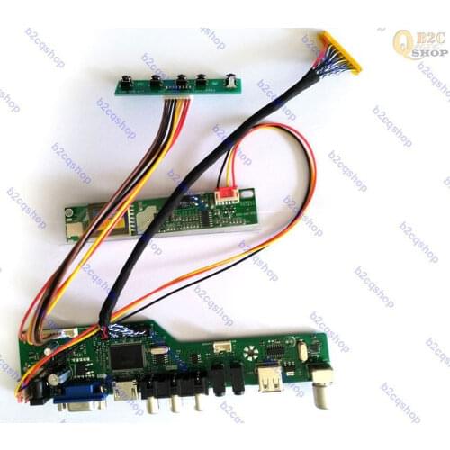 LVDS Inverter Driver LCD controller Board converter Monitor Kit for 1024X768 NL10276BC28-11F HDMI-compatible+VGA+AV+USB