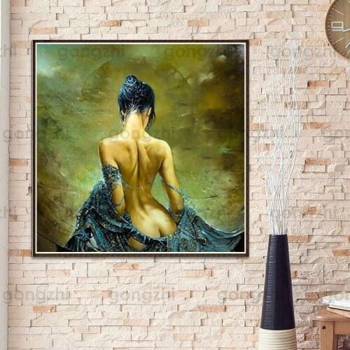 5D Diy Diamond Painting Sexy Lady Full Diamond Embroidery Half Naked Girl Bathing Cross Stitch Full Square Round Diamond Mural