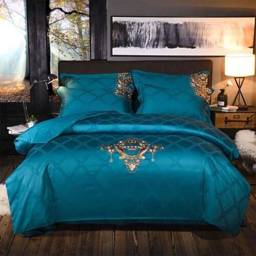 40Europe luxury Embroidery Bedding Sets 100% Egypt Cotton Bedclothes Duvet/Quilt Cover Bed Linen Sheet wedding Set Queen King