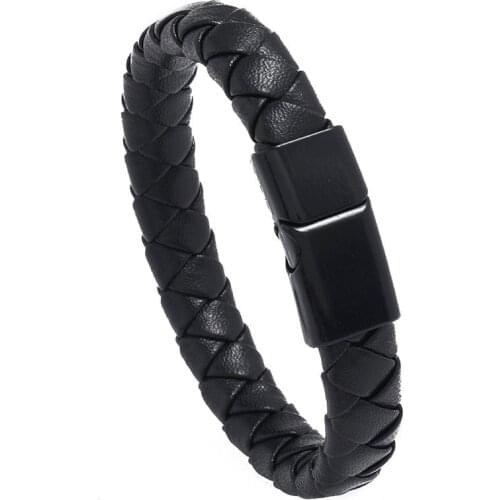 Modyle New Fashion Punk Vintage Trendy Leather Bracelets Multilayer Braided Rope Bracelets for Men Bracelets Jewelry