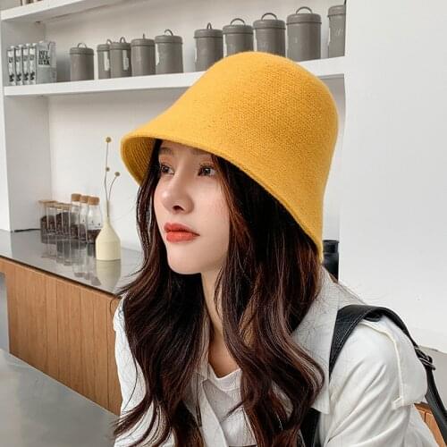 Autumn/winter female sunblock bucket fishing fisherman Bob hat double-sided wear South Korean casual spring female hat outdoors