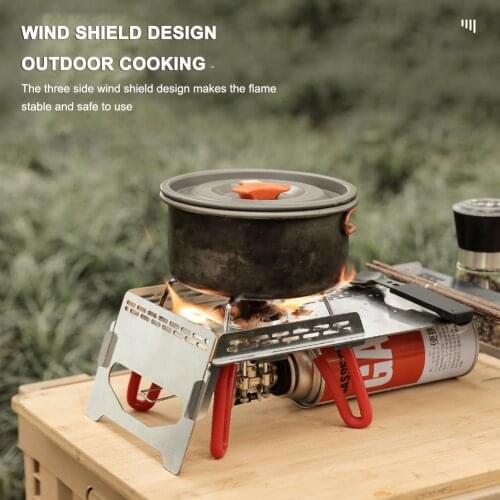 Portable Camping Picnic Burner Stand BBQ Table Heat Insulation Gas Stove Stand Folding Desk Outdoor Stove Accessories Tool