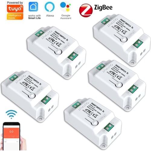 Tuya Smart Life Zigbee Switch Relay Breaker Module Automation Smart Lighting Google Home Alexa Remote Control App Timer 10A New