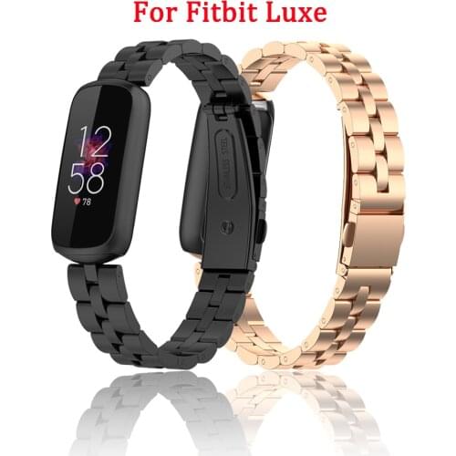 Stainless Steel Watch Band for Fitbit Luxe Smart Watch Fahion Women Men Metal Bracelet band for Fitbit luxe strap Accessories