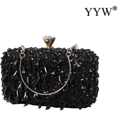 Luxury Women Handbag Exquisite Design For Women Ladies Wedding Party Handbag String Beads Small Wallet Clutch Purse Clutch Bag