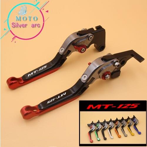 For YAMAHA MT125 MT 125 MT-125 2015-2018 16 Red+Black Motorcycle Accessories Folding Extendable Adjustable Brakes Clutch Levers