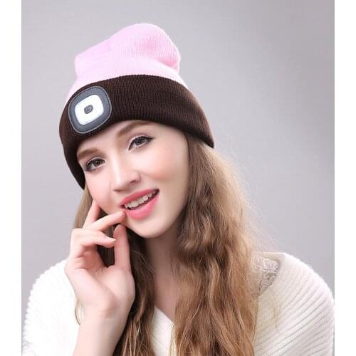 NEW LED Lighted Beanie Cap Hip Hop Men Women Knit Hat Hunting Camping Running Hat Christmas Gifts Unisex Outdoor Bike Warm Hat