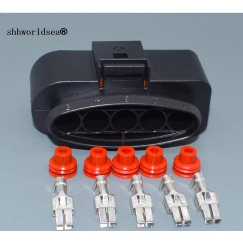 Shhworldsea auto 5 pin ealed plastic plug 6N0973755 car waterproof housing connector 6N0 973 755
