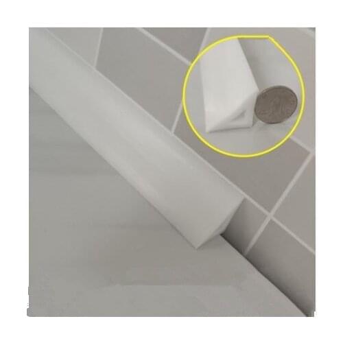 Bathroom Kitchen Wall cabinet Gap filling Silicone Threshold Water Dam Self-Adhesive Bath Shower Barrier Retainer sealing strip