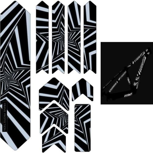 Reflective Bike Fork Stickers Bike Scratch Resistant Fork Protector Removable Sticker Bicycle Adhesive Guard Cover