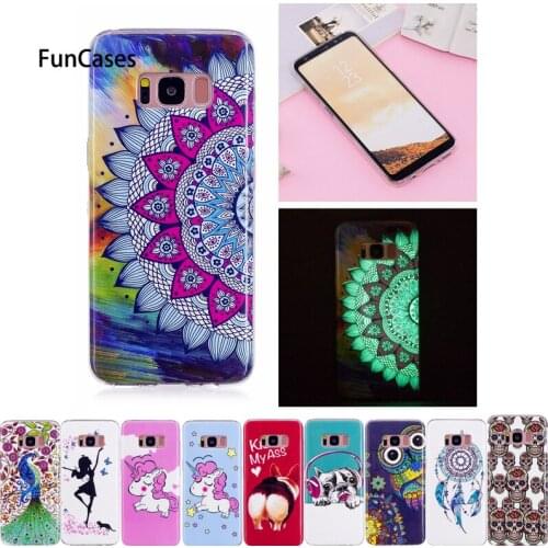 Luminous Case For coque Samsung Galaxy S8 Plus S8+ Case Silicone Cover For Samsung Galaxy S8 S 8 Noctilucent Shine Cover Silicon