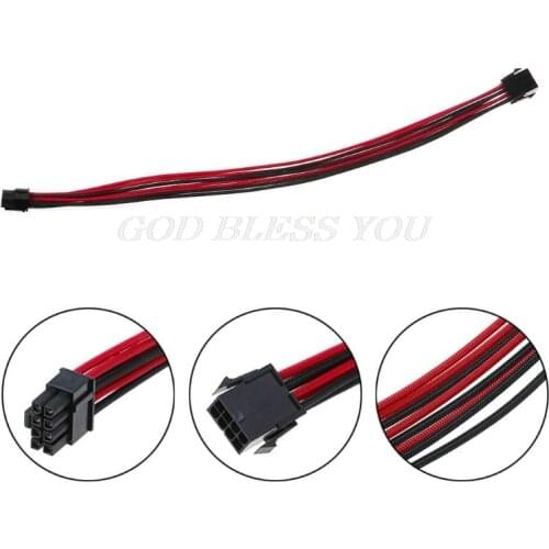Sleeved graphics card PCI-E GPU 8 Pin to 6+2 Pin PCI-E Power Extension Cable DIY Drop Shipping