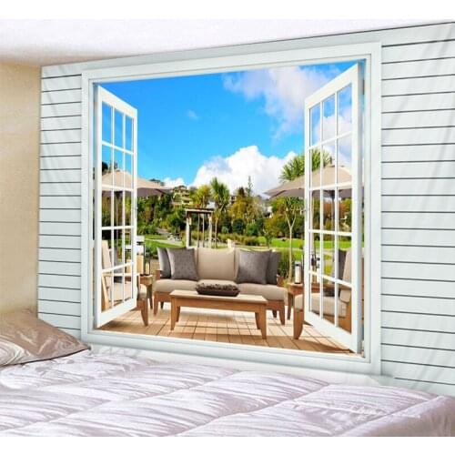 Outside The Window Printed Tapestry Decorative Mandala Tapestry Indian Home Decor Big Hippie Wall Hanging Blanket