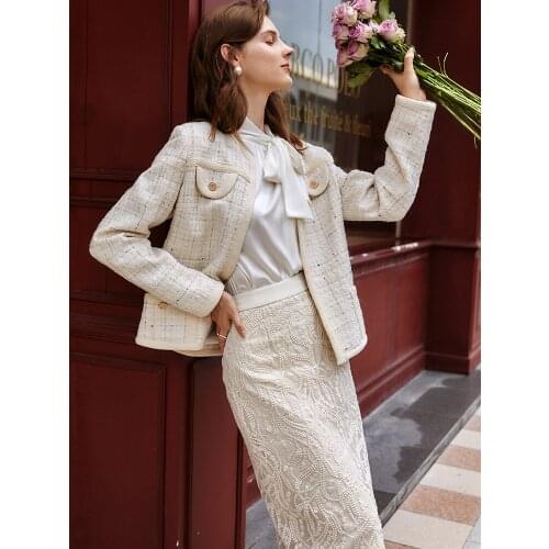 Small fragrance short coat womens autumn new 2021 loose and thin casual small coat