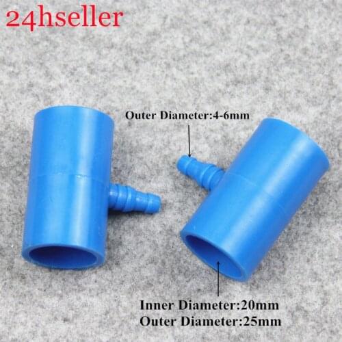 1pc PVC Plastic Blue Fish Tank Aquarium Inlet outlet Increasing oxygen joint Aquarium water tank UPVC Water Pipe Connector