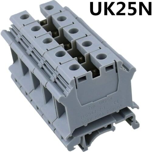 10Pcs UK-25 Instead of PHOENIX CONTACT Universal Class Connector Screw Terminal UK25