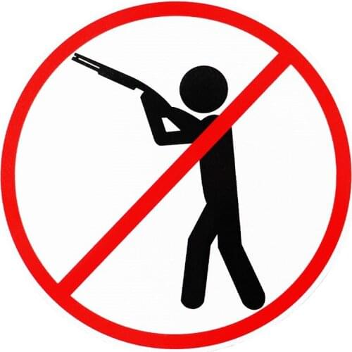 13cm * 13cm Creative No Parking and Hunting, Please Do Not Close The Car Sticker Pvc Fashion Auto Bumper Decal Decoration